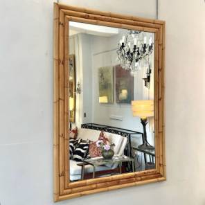 A French Bamboo Mirror 